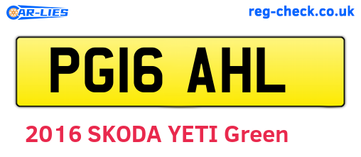 PG16AHL are the vehicle registration plates.