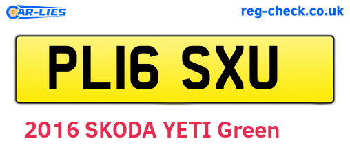 PL16SXU are the vehicle registration plates.
