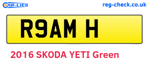 R9AMH are the vehicle registration plates.