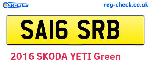 SA16SRB are the vehicle registration plates.
