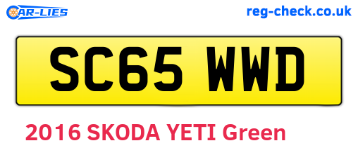 SC65WWD are the vehicle registration plates.