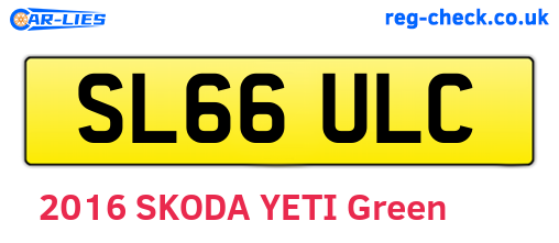 SL66ULC are the vehicle registration plates.