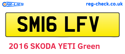 SM16LFV are the vehicle registration plates.