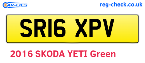 SR16XPV are the vehicle registration plates.