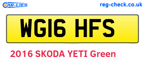 WG16HFS are the vehicle registration plates.