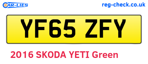YF65ZFY are the vehicle registration plates.