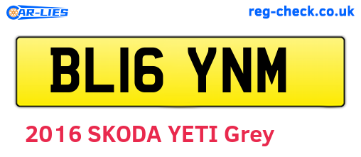 BL16YNM are the vehicle registration plates.