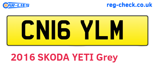CN16YLM are the vehicle registration plates.