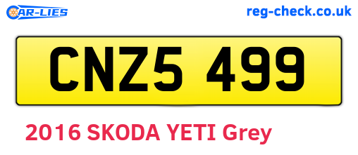 CNZ5499 are the vehicle registration plates.