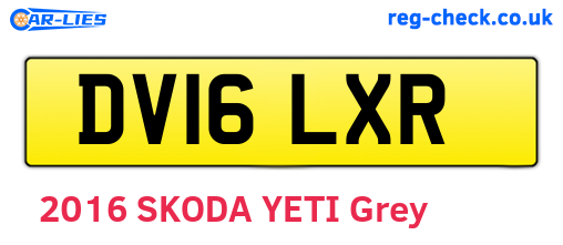 DV16LXR are the vehicle registration plates.