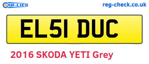 EL51DUC are the vehicle registration plates.