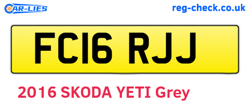 FC16RJJ are the vehicle registration plates.