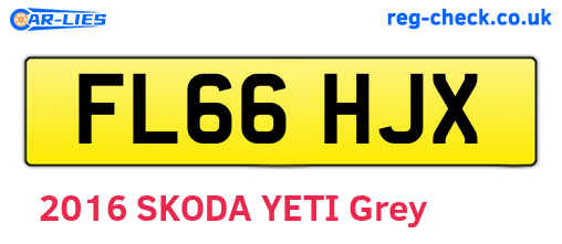 FL66HJX are the vehicle registration plates.