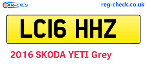 LC16HHZ are the vehicle registration plates.