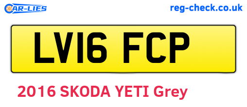 LV16FCP are the vehicle registration plates.
