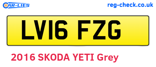 LV16FZG are the vehicle registration plates.