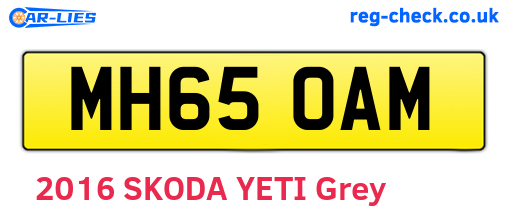 MH65OAM are the vehicle registration plates.
