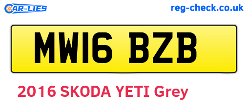 MW16BZB are the vehicle registration plates.