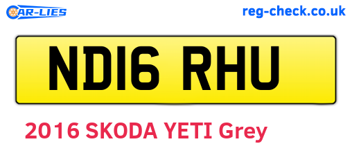 ND16RHU are the vehicle registration plates.