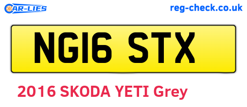 NG16STX are the vehicle registration plates.