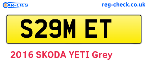 S29MET are the vehicle registration plates.