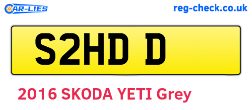 S2HDD are the vehicle registration plates.