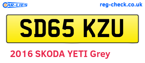 SD65KZU are the vehicle registration plates.