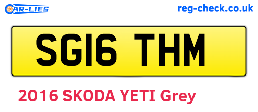 SG16THM are the vehicle registration plates.