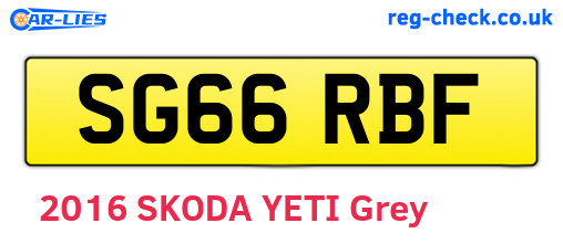 SG66RBF are the vehicle registration plates.