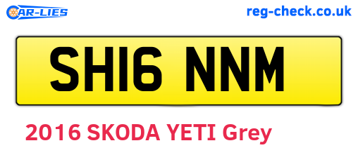 SH16NNM are the vehicle registration plates.