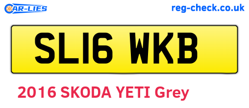 SL16WKB are the vehicle registration plates.
