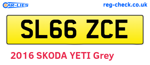 SL66ZCE are the vehicle registration plates.