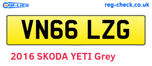 VN66LZG are the vehicle registration plates.