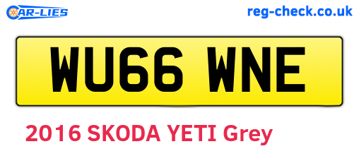 WU66WNE are the vehicle registration plates.
