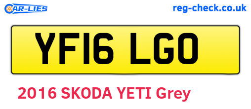 YF16LGO are the vehicle registration plates.
