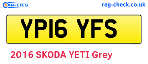 YP16YFS are the vehicle registration plates.