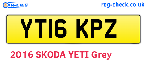 YT16KPZ are the vehicle registration plates.