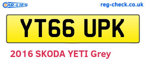 YT66UPK are the vehicle registration plates.