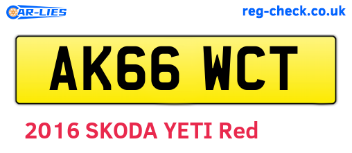 AK66WCT are the vehicle registration plates.