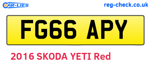 FG66APY are the vehicle registration plates.