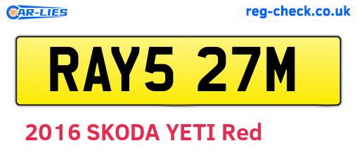 RAY527M are the vehicle registration plates.