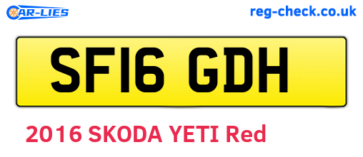 SF16GDH are the vehicle registration plates.