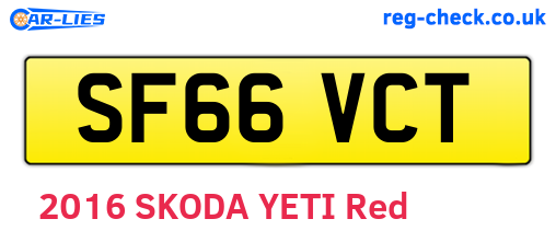 SF66VCT are the vehicle registration plates.