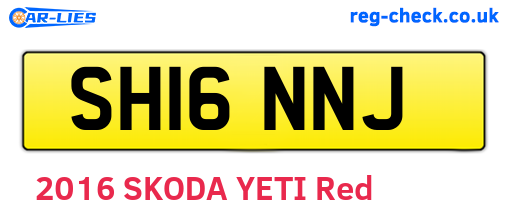 SH16NNJ are the vehicle registration plates.