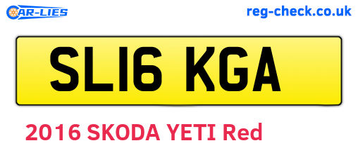 SL16KGA are the vehicle registration plates.