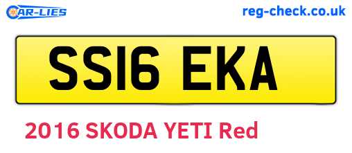SS16EKA are the vehicle registration plates.