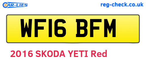 WF16BFM are the vehicle registration plates.