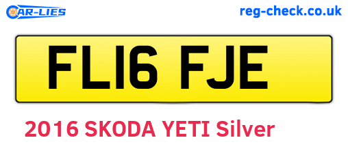 FL16FJE are the vehicle registration plates.
