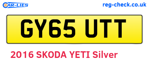 GY65UTT are the vehicle registration plates.