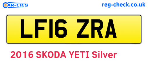 LF16ZRA are the vehicle registration plates.
